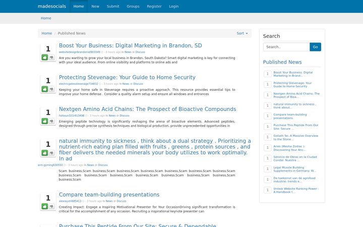 Screenshot of madesocials.com