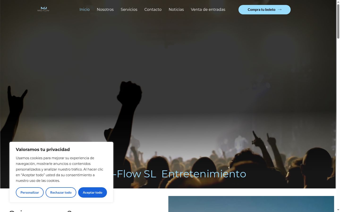 Screenshot tal-banner tal-kunsens muri qabel kwalunkwe interazzjoni