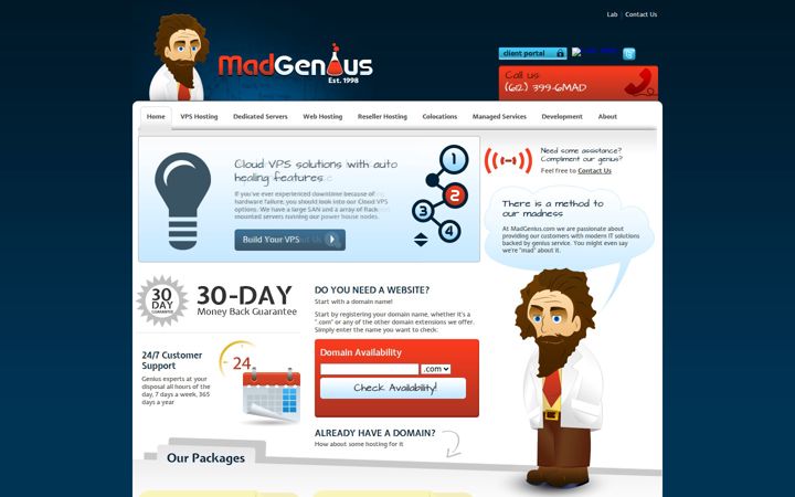 Screenshot of madgenius.com