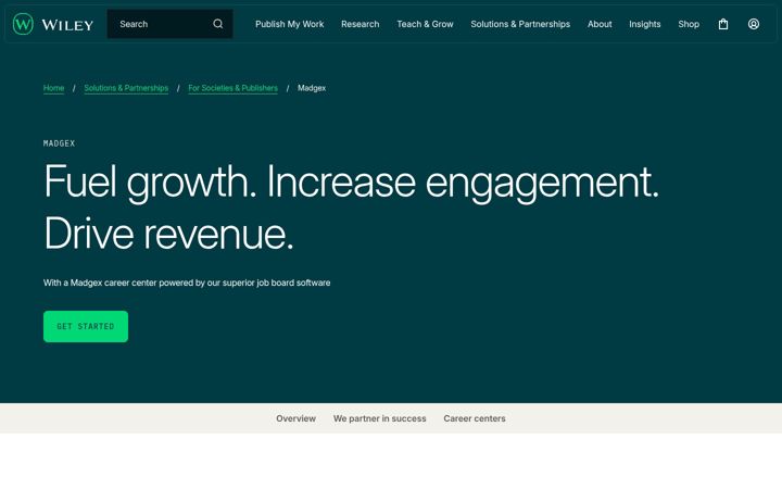 Screenshot of madgex.com