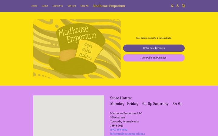 Screenshot of madhouseemporium.shop