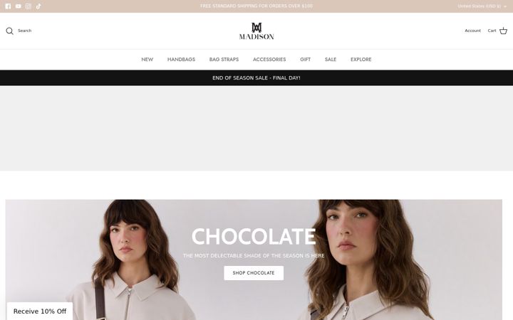 Screenshot of madisonaccessories.com