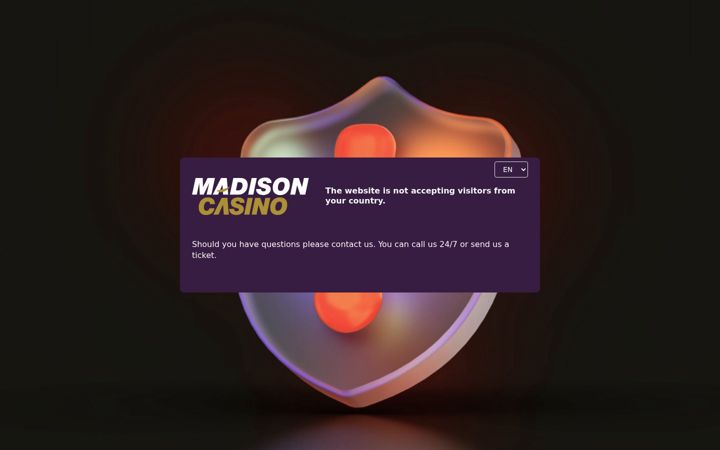 Screenshot of madisoncasino.be