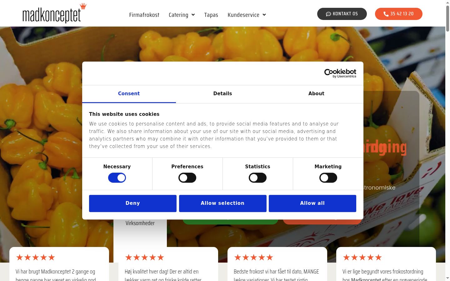 Capture d'écran de la bannière de consentement affichée avant toute interaction