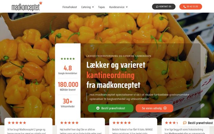 Capture d'écran de madkonceptet.dk