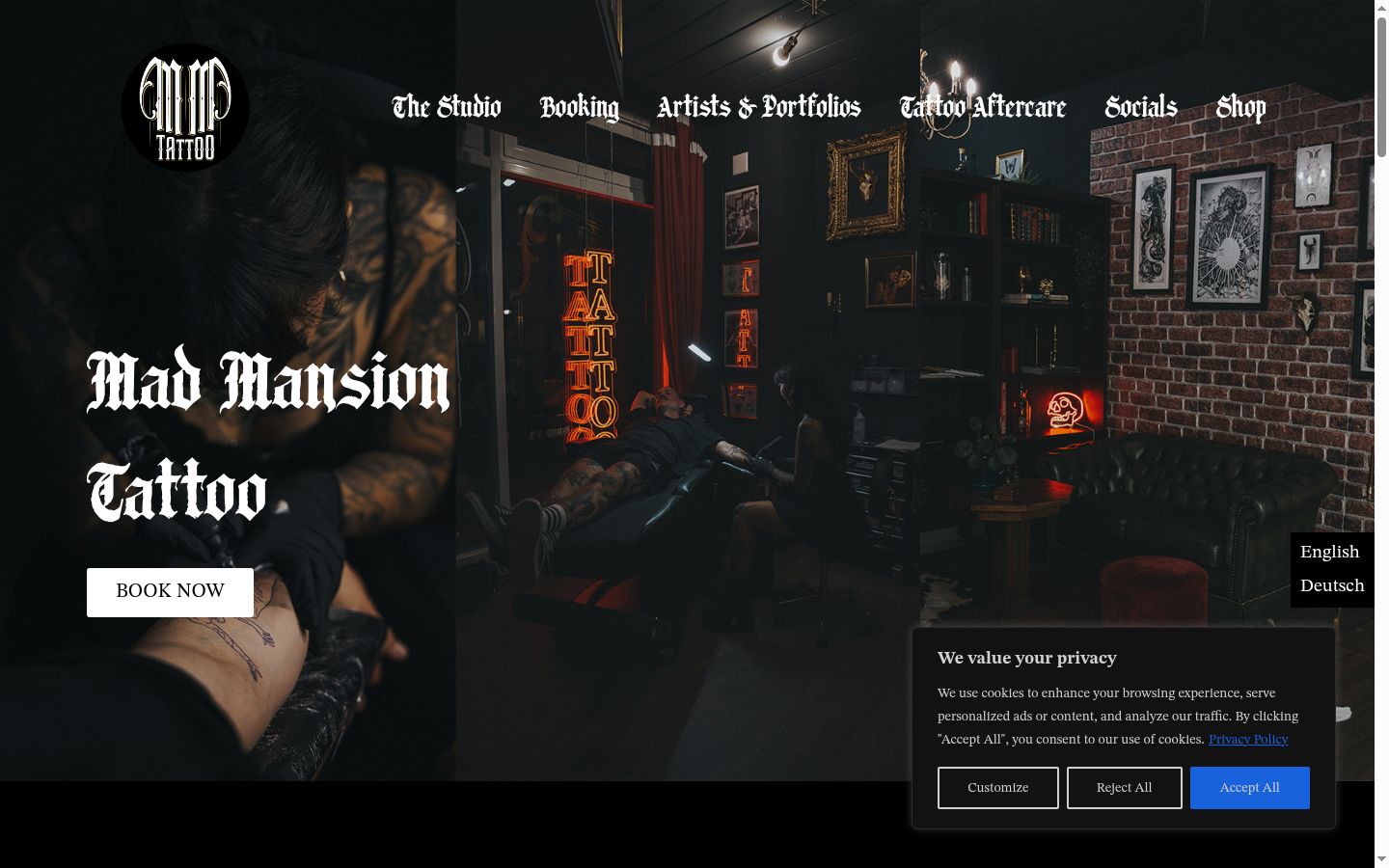Captura de pantalla del banner de consentimiento mostrado antes de cualquier interacción