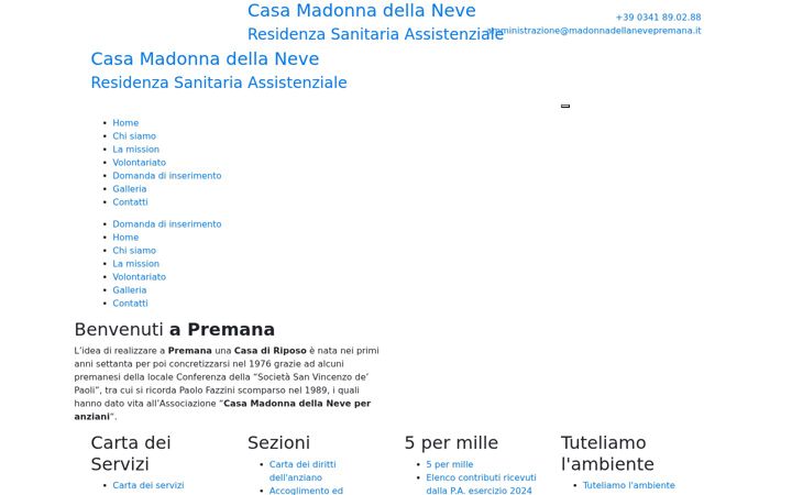 Skærmbillede af madonnadellanevepremana.it
