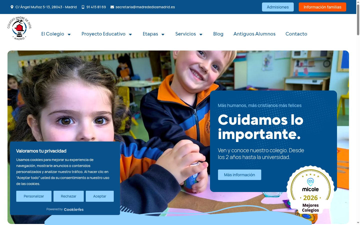 Screenshot del banner di consenso mostrato prima di qualsiasi interazione