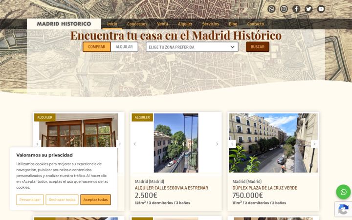Captura de pantalla de madridhistoricosl.com