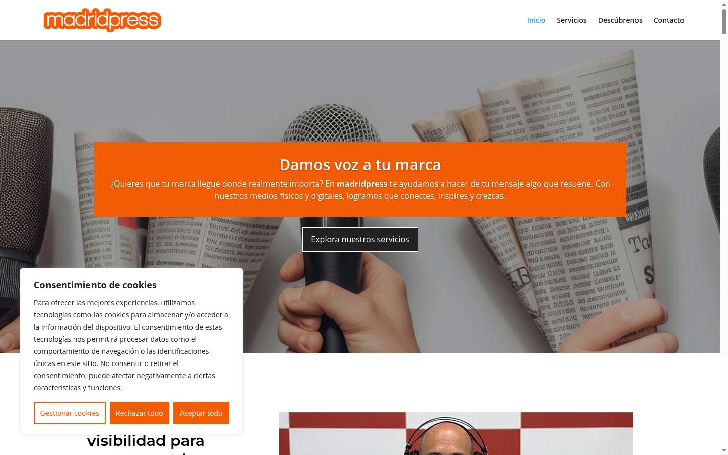 Screenshot tal-banner tal-kunsens muri qabel kwalunkwe interazzjoni