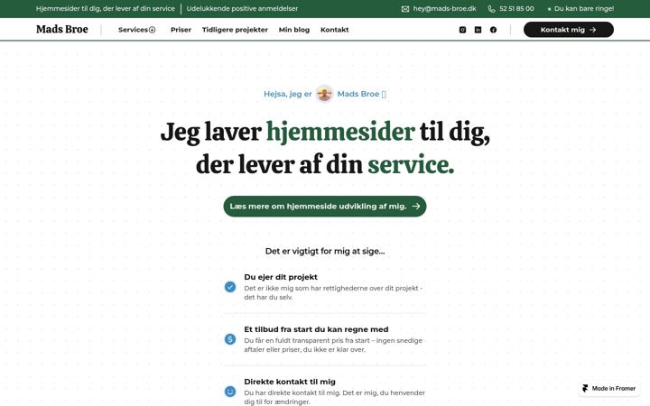 Screenshot of mads-broe.dk