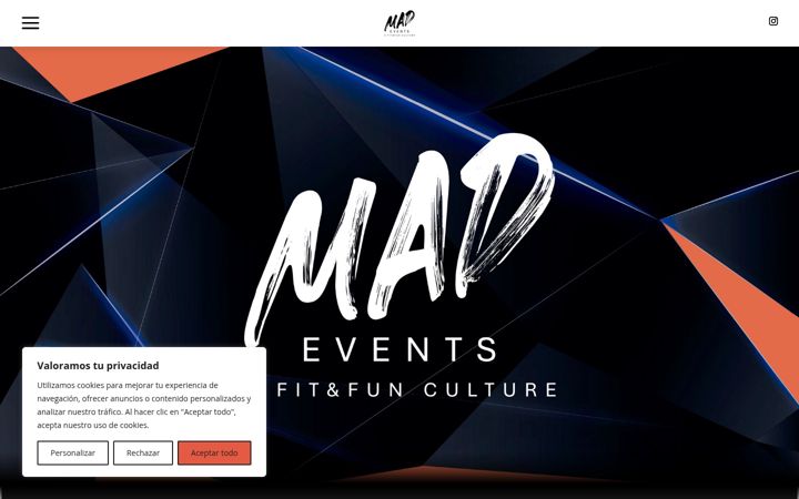 Screenshot of madsportevents.com