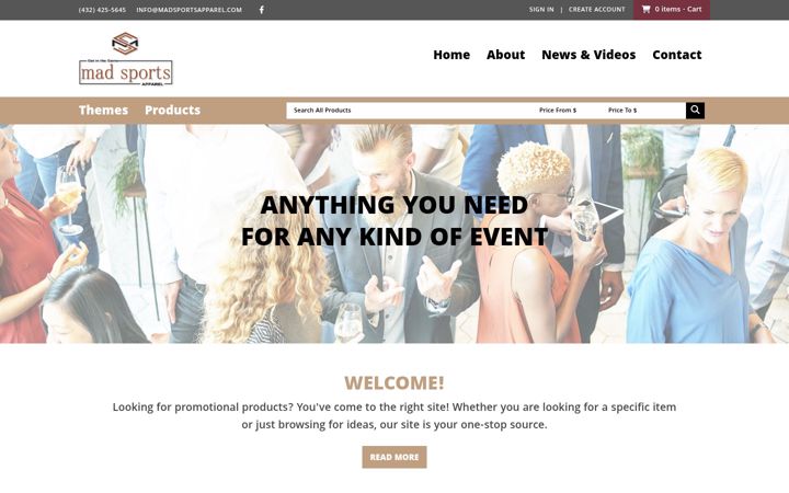 Screenshot of madsportsbusiness.com