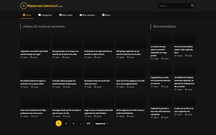 Screenshot of madurascalientesx.com