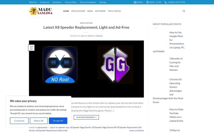 Screenshot of madusamawa.com