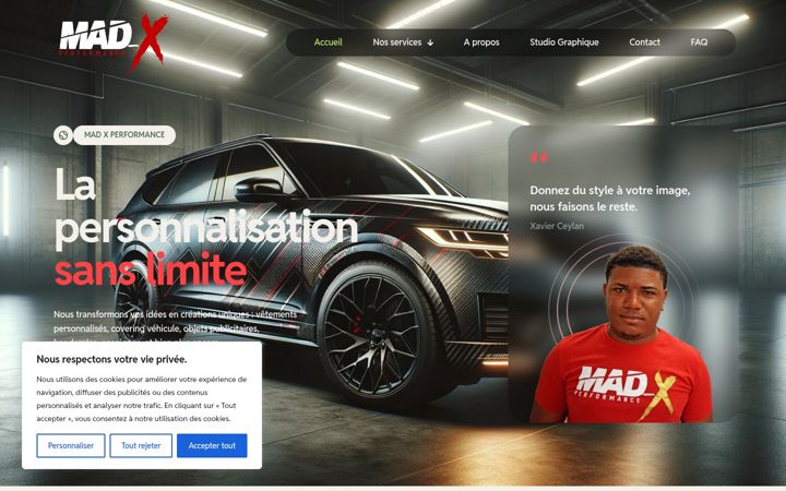 Screenshot of madxperformance.fr