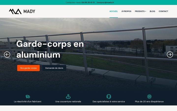 Screenshot of mady.fr