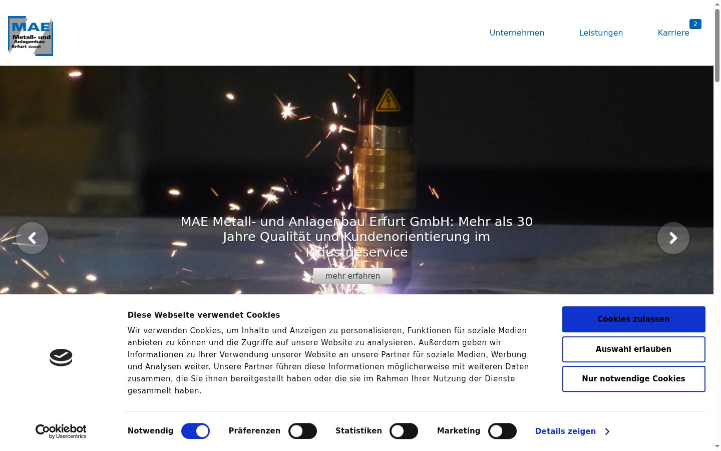 Captura de pantalla del banner de consentimiento mostrado antes de cualquier interacción