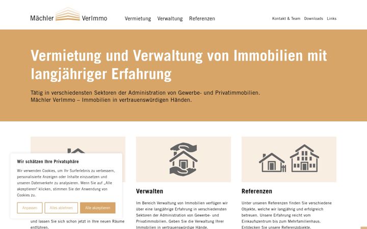 Screenshot of maechler-verimmo.ch