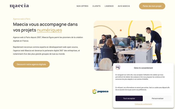 Screenshot of maecia.com