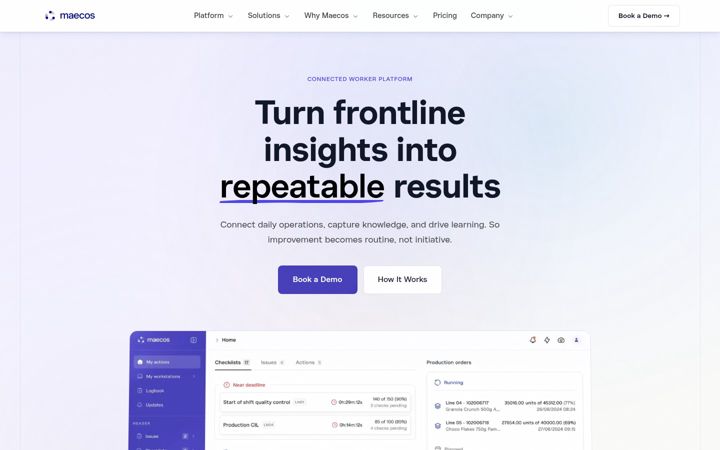 Screenshot of maecos.com