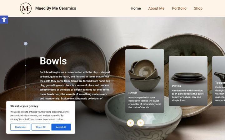 Screenshot of maedbyme.com