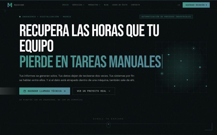 Screenshot of maedcore.com