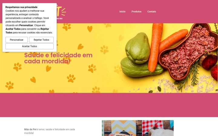 Screenshot of maedepetoficial.com.br