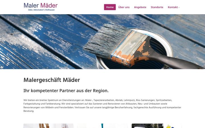 Screenshot of maeder-maler.ch