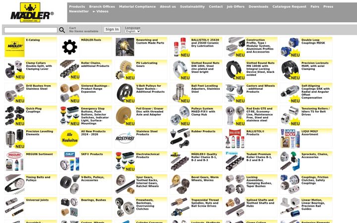 Screenshot di maedler.de