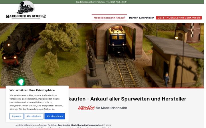 Screenshot of maedsche-us-koelle-kauft-modelleisenbahn.de