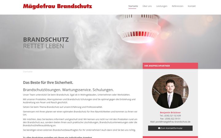 Screenshot of maegdefrau-brandschutz.de