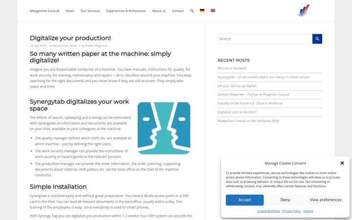 Screenshot of maegerlein-consult.de