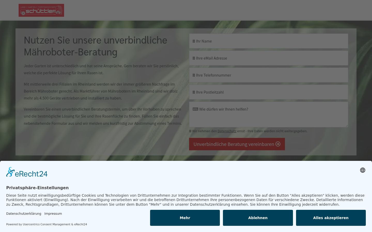 Screenshot van de toestemmingsbanner zoals getoond vóór enige interactie