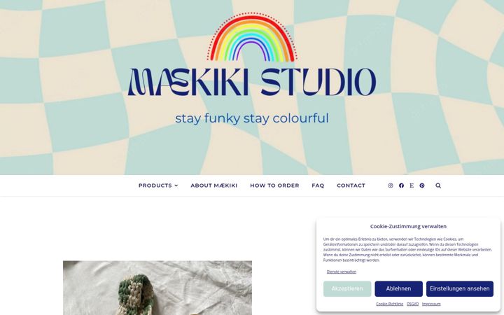 Screenshot of maekiki-studio.com