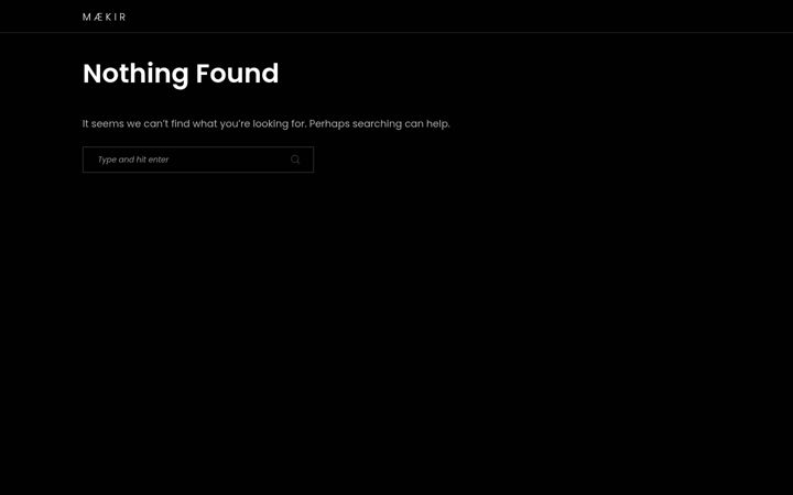Screenshot of maekir.com