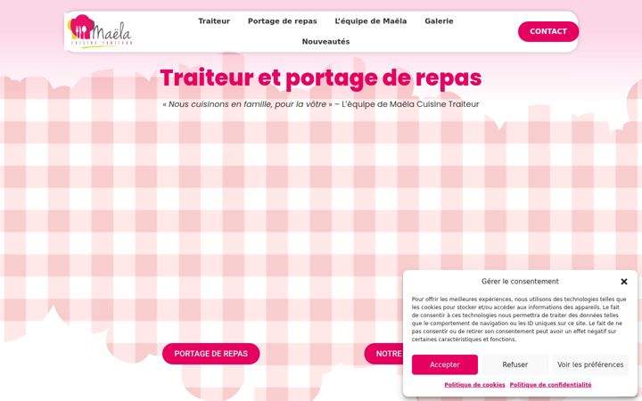 Screenshot of maela-cuisine-traiteur.fr