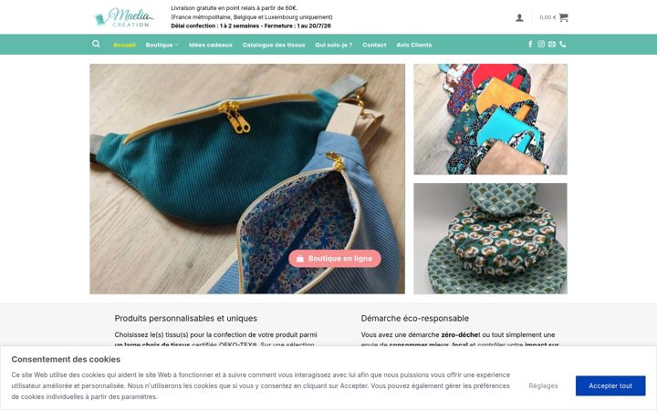 Screenshot of maeliacreation.fr