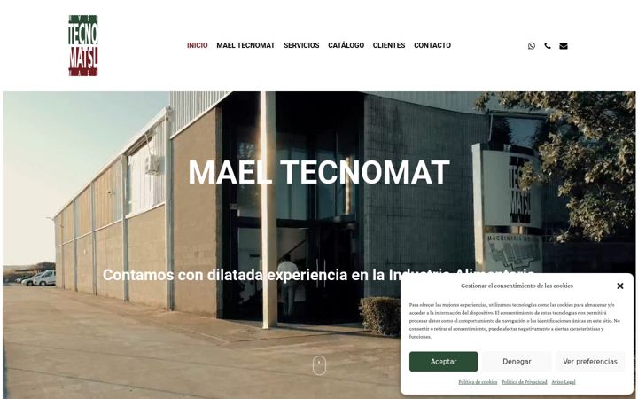 Screenshot of maeltecnomat.com