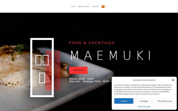 Screenshot of maemukifood.com