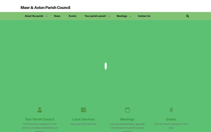 Screenshot of maerastonparishcouncil.co.uk