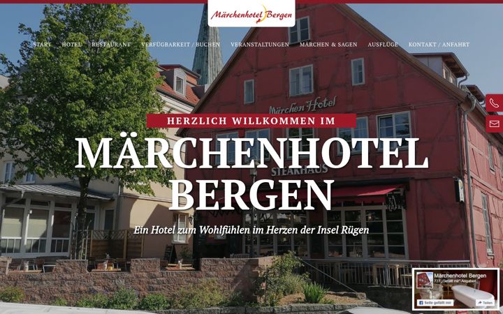 Screenshot of maerchenhotel-ruegen.de