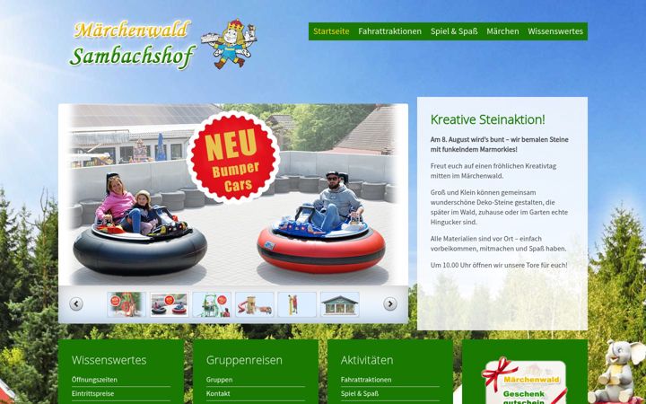 Screenshot of maerchenwald-sambachshof.de