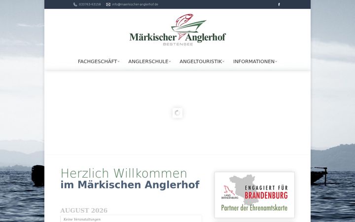 Screenshot of maerkischer-anglerhof.de