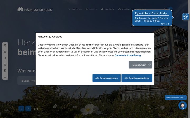 Screenshot of maerkischer-kreis.de