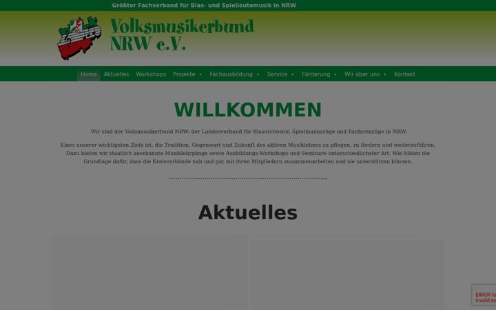 Screenshot of maerkischerkreismusikverband.de