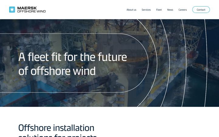 Screenshot of maerskoffshorewind.com