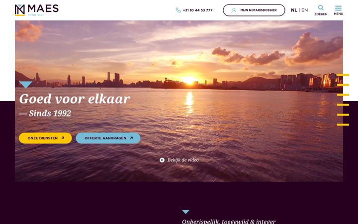 Screenshot of maesnotarissen.nl