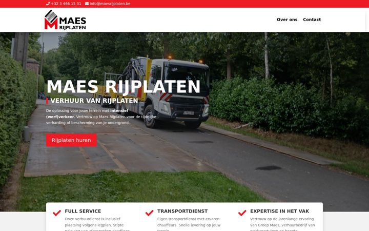 Screenshot of maesrijplaten.be