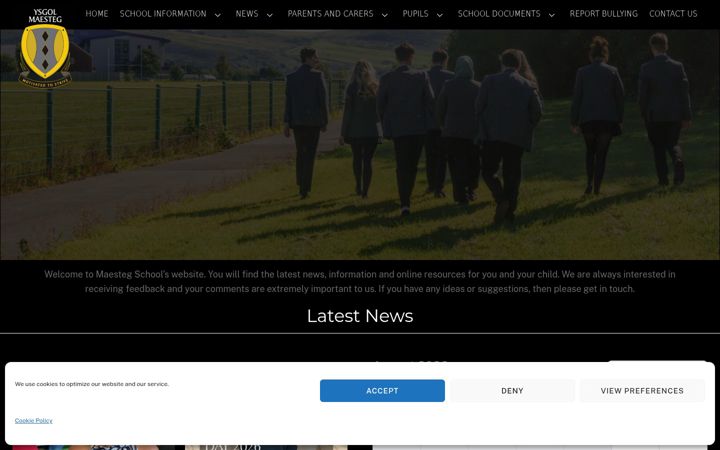 Screenshot of maestegschool.co.uk